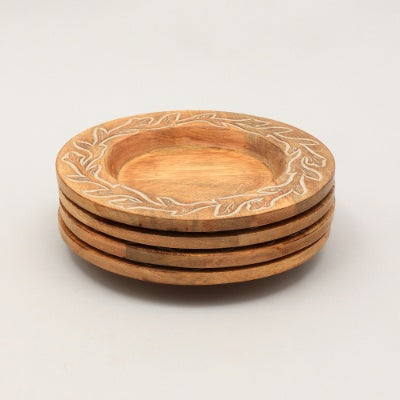Handcrafted 13 Wood Charger Plate Wooden Dinning Placemat Artisan Wood Tableware
