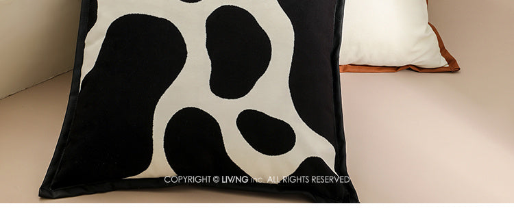 Nordic Black And White Cows Pattern Pillow Modern Zebra Pattern