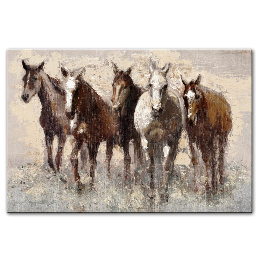 Abstract Horse Canvas Picture Wall Art Print