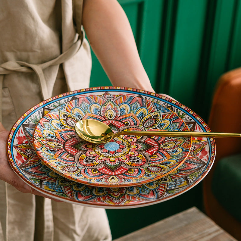 Dishes Suit Vintage Underglaze Household Bowls And Dishes