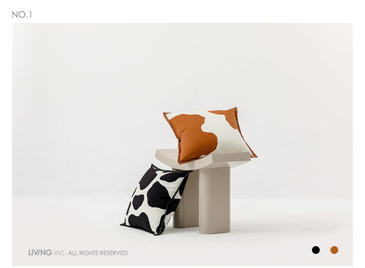 Nordic Black And White Cows Pattern Pillow Modern Zebra Pattern