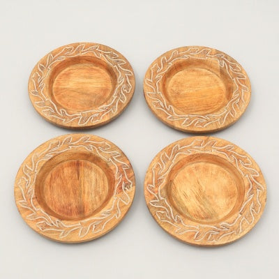 Handcrafted 13 Wood Charger Plate Wooden Dinning Placemat Artisan Wood Tableware