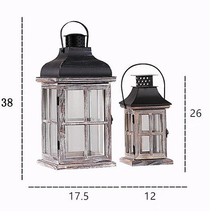 Rustic wooden lantern