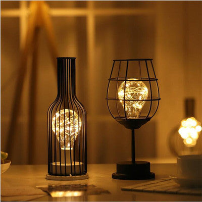 Rustic hollow table lamps