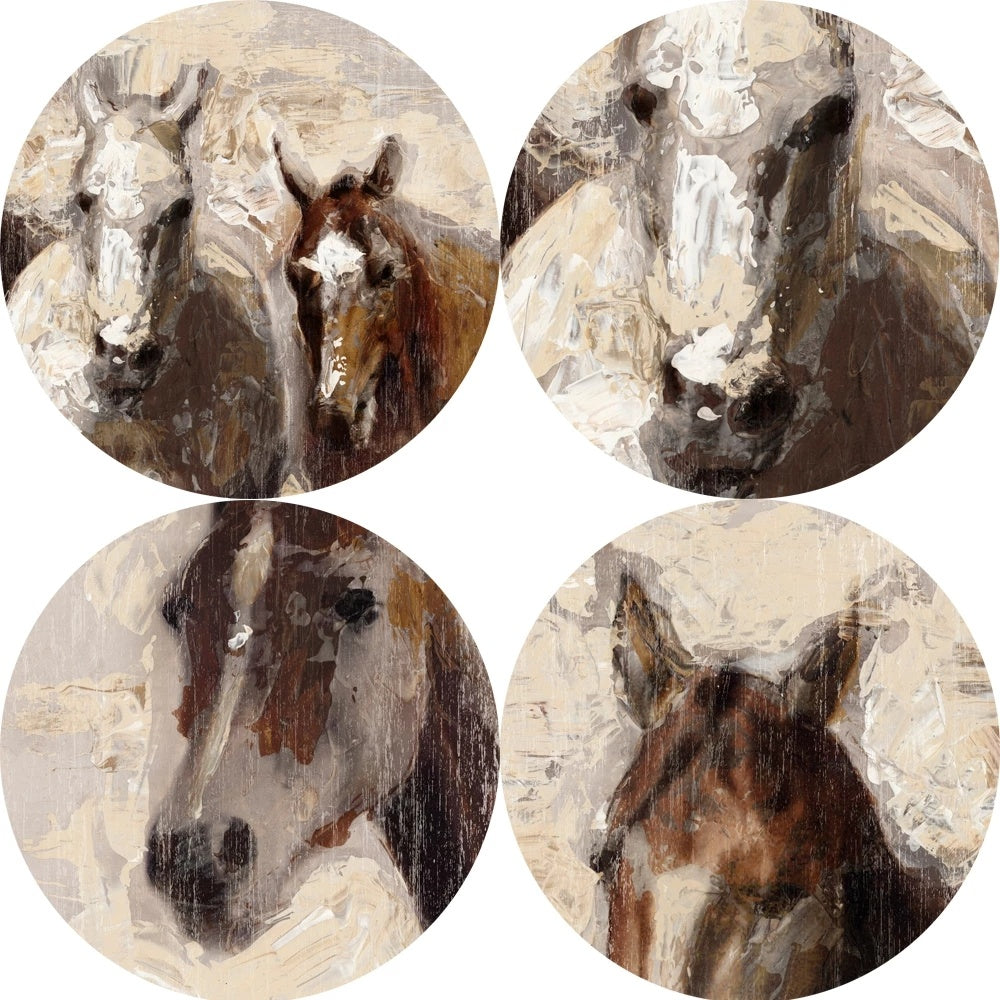 Abstract Horse Canvas Picture Wall Art Print