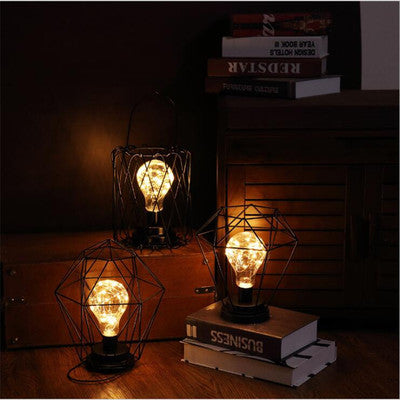 Rustic hollow table lamps
