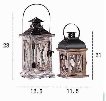 Rustic wooden lantern