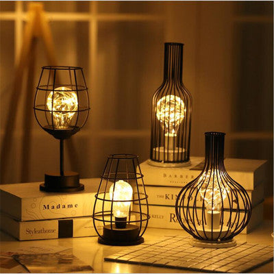 Rustic hollow table lamps