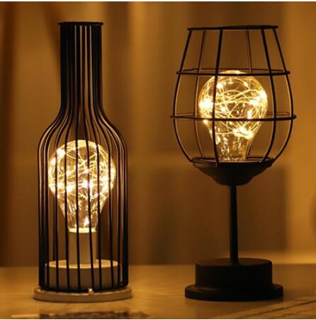 Rustic hollow table lamps