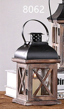 Rustic wooden lantern