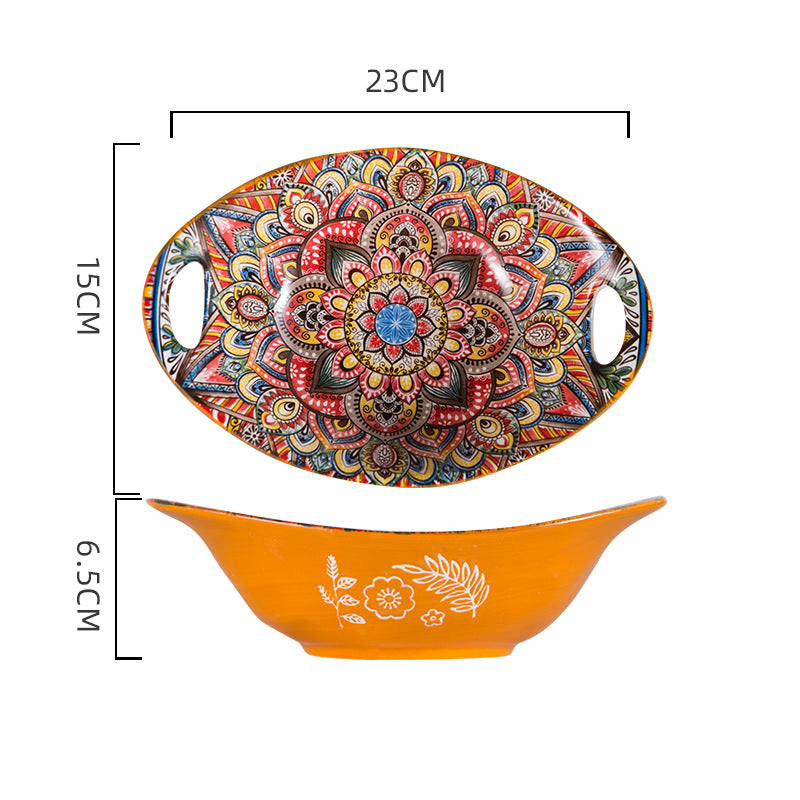 Dishes Suit Vintage Underglaze Household Bowls And Dishes