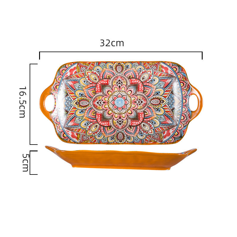 Dishes Suit Vintage Underglaze Household Bowls And Dishes